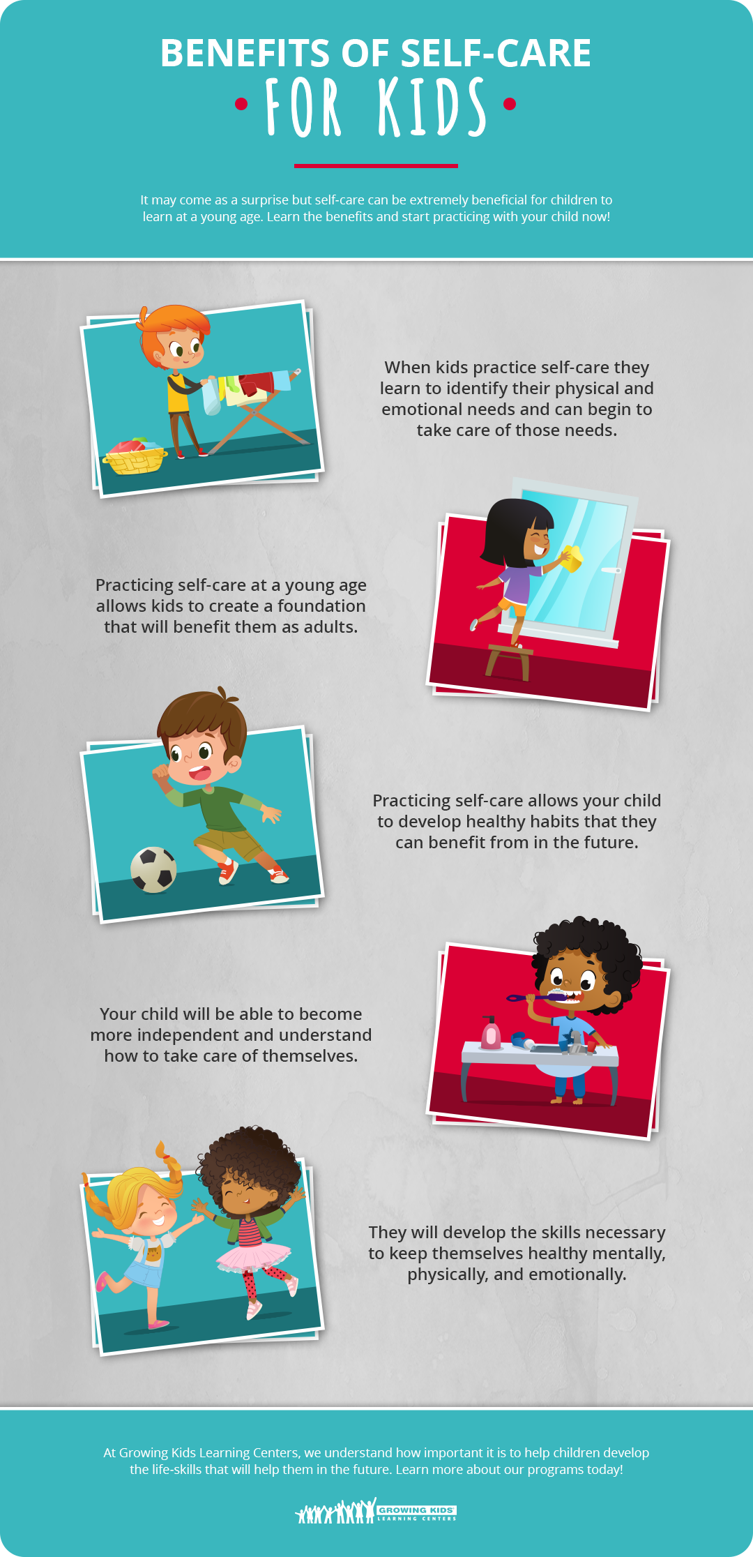 Self-Care Tips For Kids - Growing Kids Learning Centers