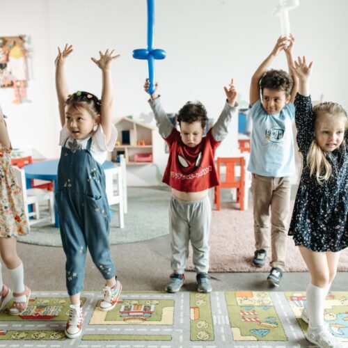 Kids playing in preschool